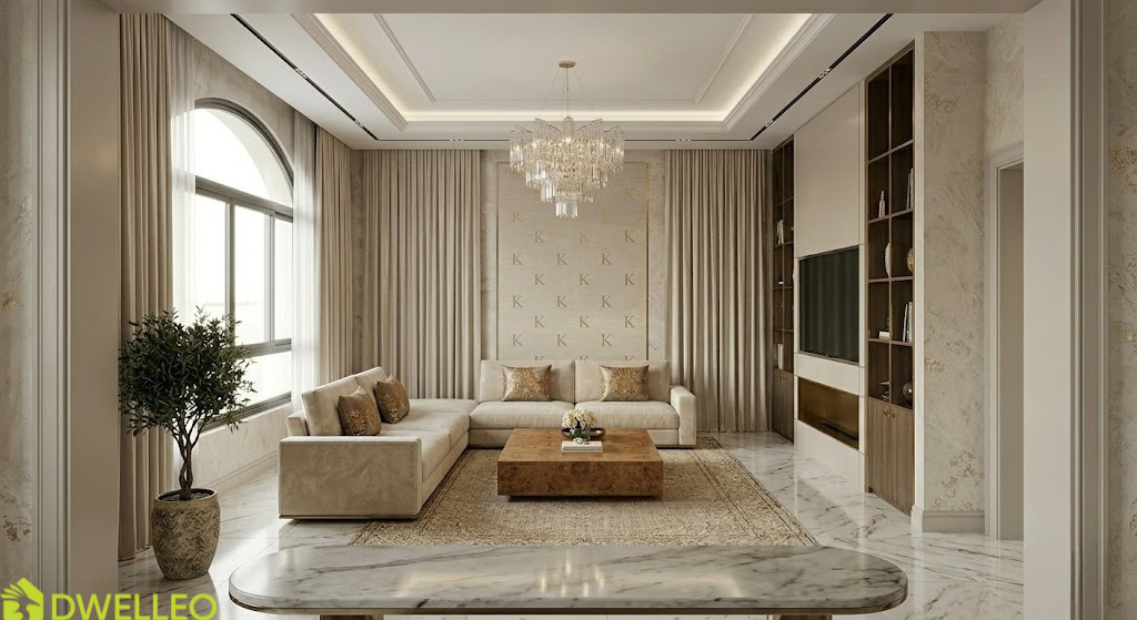 Contemporary 3 Bedroom Layout with an Independent Guest Majlis